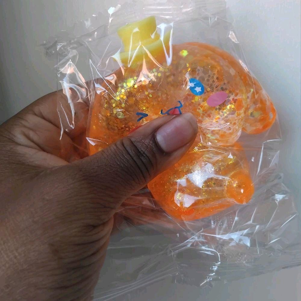 1 PC Sugar Squishy Glitter Puppy Fidget Toy for Stress Relief
