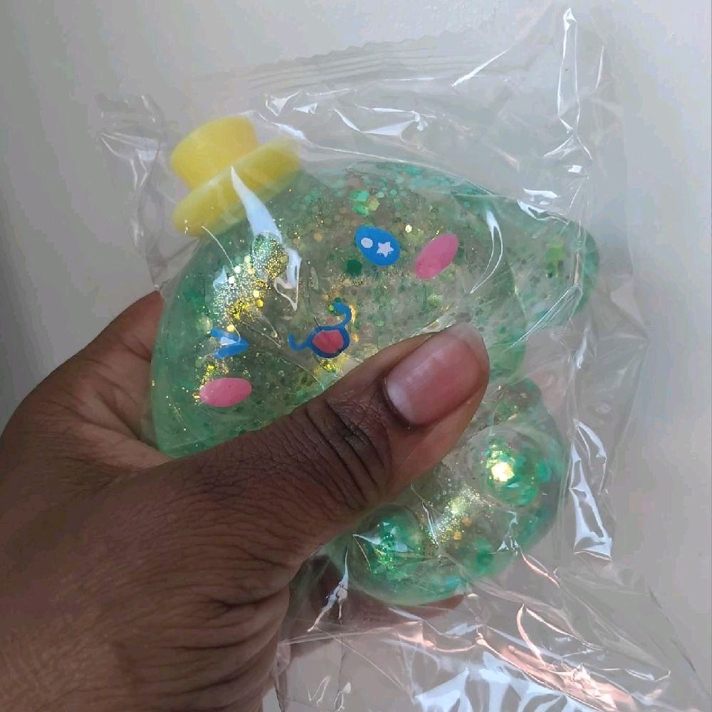1 PC Sugar Squishy Glitter Puppy Fidget Toy for Stress Relief