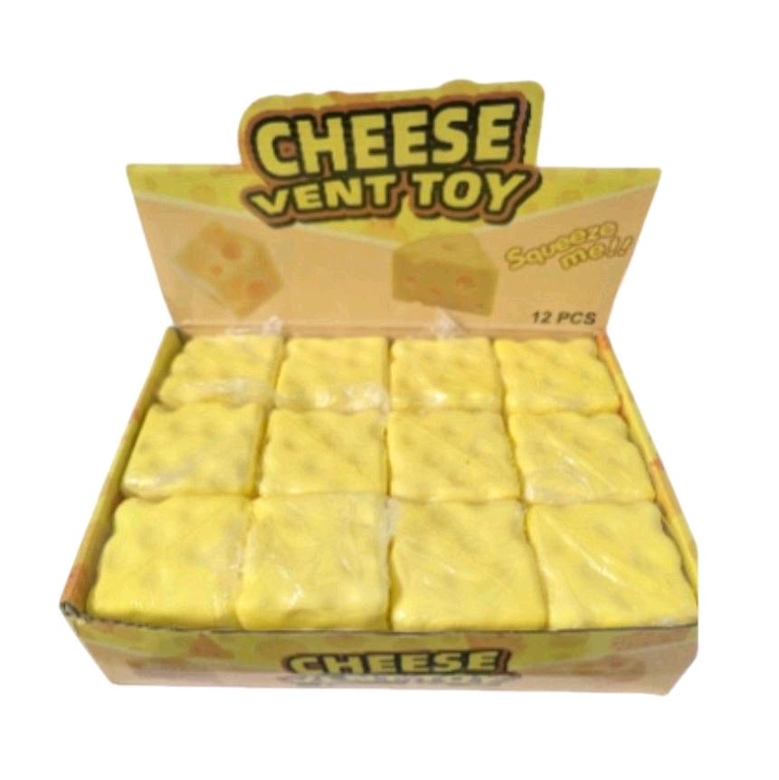 Triangular/Square Shaped Squeezy Cheese Vent Toy - For Stress Relief